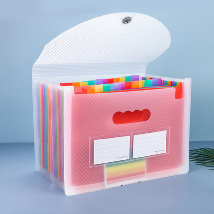 in stock wholesale office file storage pp file bag a4 folder 24 three side seal lanyard flip organ bag