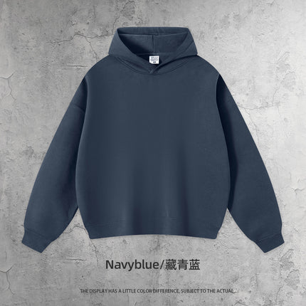 Cai Xiang Island Men's Clothing | Autumn and Winter Cross-Border Fleece Hooded Sweatshirt Boxy Short Wide Version Hoodie Men's Sweatshirt Two-Piece Set