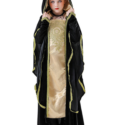 Halloween New Retro Medieval Palace Queen Costume Children's Aristocratic Long Skirt Masquerade Performance Costume