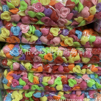 solid color color beads diy bracelet string loose beads material children beaded handmade keychain jewelry accessories