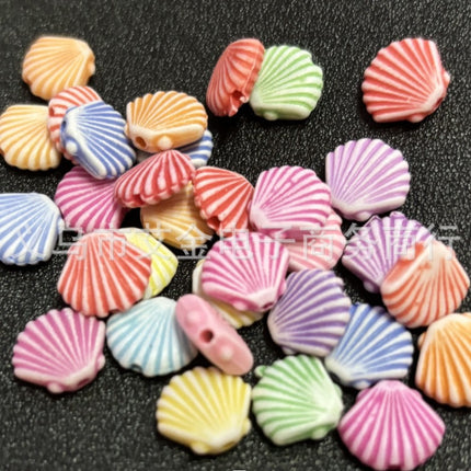 Plastic Washed Marine Series Shell Starfish Small Fish Kids Toy Beaded Bracelet Necklace Beaded Accessories Wholesale
