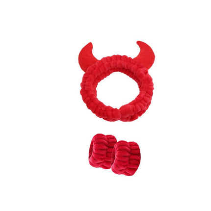 Cross-border Amazon Cartoon Funny Hair Band Animal Horn Cute Wash Face Hair Band Makeup Wide-brimmed Headband Hair Band