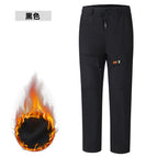 A pair of waterproof fleece pants ★ Black / 4xl190 (fits 95-105kg )