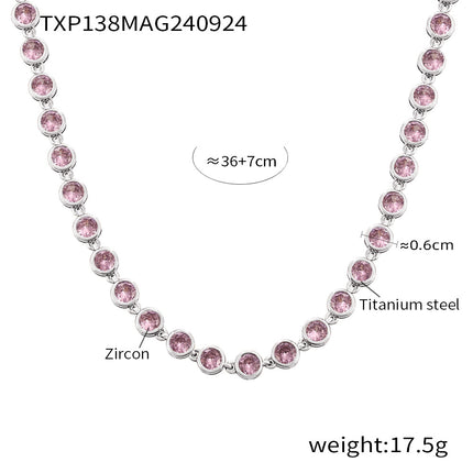 INS Internet Celebrity Bohemian Zircon Bracelet Simple Advanced Dopamine Necklace Advanced Temperament Jewelry suit