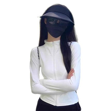 2026 New Summer Style Thin Sun Protection Clothing for Women, Breathable and Slim-Fitting Ice Silk Sun Protection Clothing, Cardigan Jacket, Uv Protection