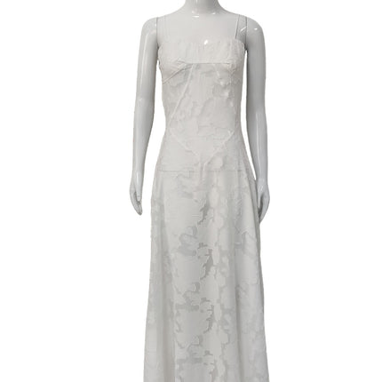 European and American Style 2023 Summer New Fashion Sexy Perspective Seaside Vacation Slim-fit Slip Dress Floral dress