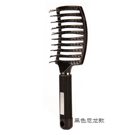Cross-border Hot Pig Mane Big Bend Comb Fluffy Curly Hair Styling Comb Anti-static Hair Comb Home Hair Massage Comb