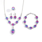 Red and blue gradient tourmaline / necklace