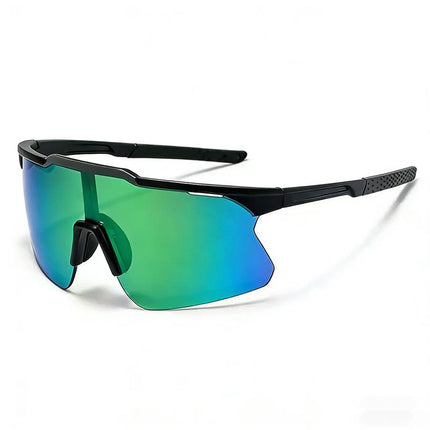 Personalized Reflective Outdoor Cycling Glasses Road Cycling Sports Night Cycling Sunglasses Women's Trendy Large Frame Windproof Goggles