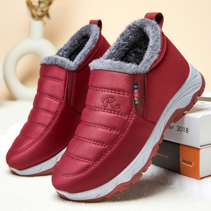 Cotton Shoes Women's Winter New Shoes Women's Foreign Trade Couple's Walking Shoes fleece-lined Thickened Snow Boots for Women