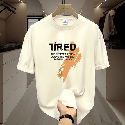 Pure Cotton Short-sleeved T-shirt Men's Casual Loose All-match Summer T-shirt Half-sleeved Base-layer Top for Young Students