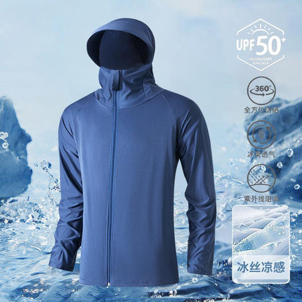Summer Ice Silk Sun Protection Clothing for Men 2025 New Anti-Uv Thin Breathable Sun Protection Clothing Outdoor Fishing Jacket Trendy