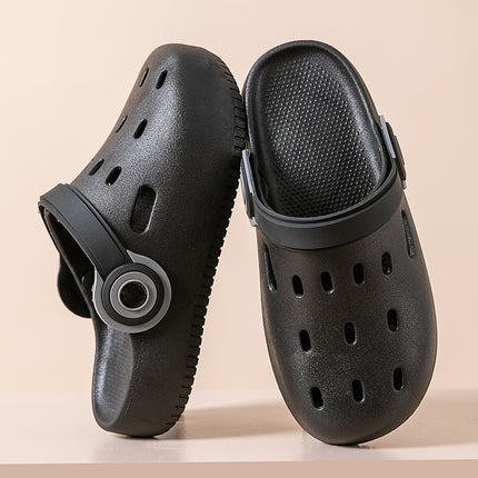 Summer New Dung-feeling Thick-soled Slippers Women's Fashionable Home Non-slip Deodorant Beach Shoes Hole Shoes Women's Outer Wear