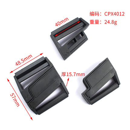 Plastic Magnetic Buckle for Bags, Clothing, and Belts, Adjustable Buckle, Black, Inner Diameter 25mm, Side-Opening, Strong Magnetic Buckle