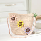 Pink, yellow and purple sunflower bag powder