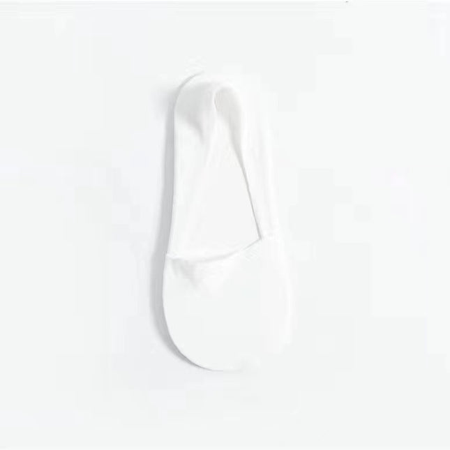 Summer thin ice silk arbitrary cut boat socks ladies towel cotton bottom shallow invisible silicone cotton anti-slip antibacterial socks