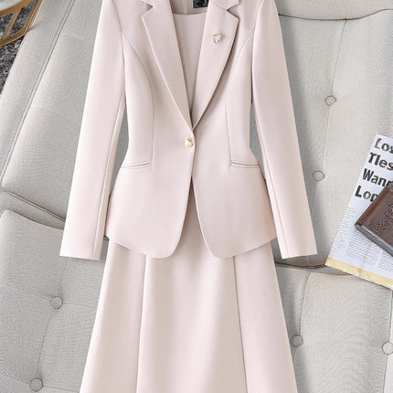 2025 Autumn and Winter Export Professional Suit Suit Two-Piece Vest Dress Work Clothes Professional Skirt 8515