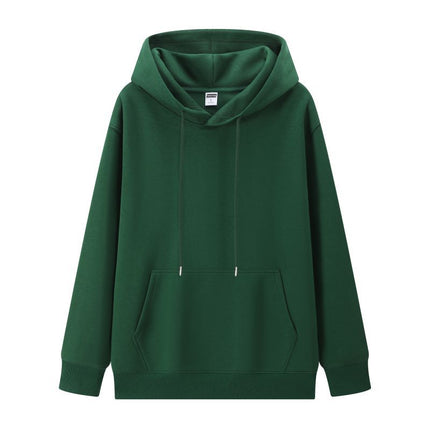 2025 Autumn/Winter M086 Trendy 350g Retro Cotton Loose Comfortable Warm Solid Color Pullover Hoodie