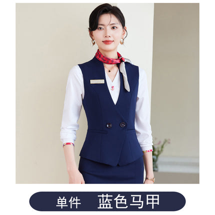 Hotel Front Desk Vest Professional suit Female Temperament Business Western Restaurant Waiter Tooling Head Waiter Manager Work Clothes