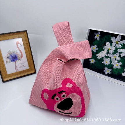 110g Baby Birthday Gift Bag Holiday Knitted Gift Bag Kidsren's First Birthday Party Handbag Gift Knitted Bag
