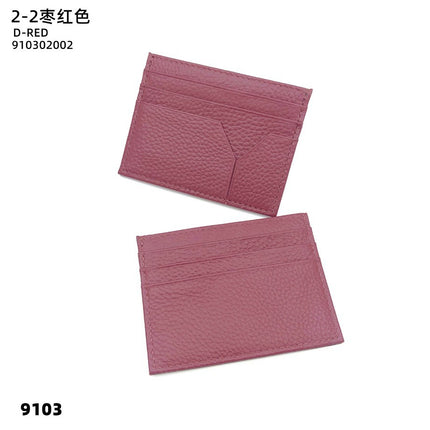 2025 Cross-Border Hot-Selling Ultra-Thin Creative Leather Card Holder Men's Commuter Bag First-Layer Cowhide Women's High-End Card Holder