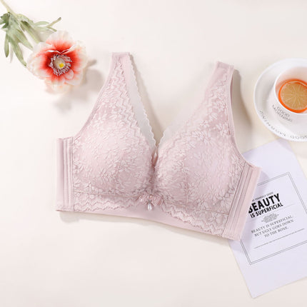 Thin Upper and Thick Lower Non-magnetic New Style Comfortable Underwear without Steel Rings for Women Gathering and Tucking Paramilis Skin-friendly Breathable Adjustable Bra