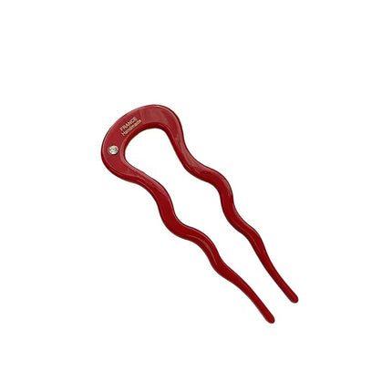 A Diamond Acetic Acid U-Shaped Wave Hair Hairpin Disc Hair New Chinese Style National Style Hair Hairpin Hair Accessories Gentle All-Match New Style