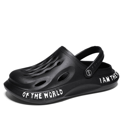 Coconut Hole Shoes Men's Soft-soled Garden Shoes Fashionable All-match Slippers Men's Sandals with Baotou Breathable Beach Shoes for Men