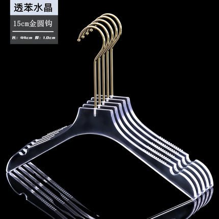 Acrylic clothes hanger clothing store special clothes hanger women's clothes rack non-slip seamless clothes hanger pants clip transparent clothes hanger