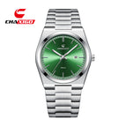 White shell + green surface + white steel belt 7553-9