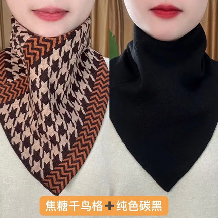 New Style Fashion 2024 Autumn and Winter Neck Protection Neck Korean Style Cold-proof All-match Neck Set Warm Temperament Triangle Scarf