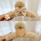 AB brown bow love khaki Gripper (B2935)