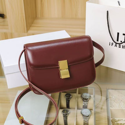 Guangzhou Cross-Border Women's Bags Small Square Bag Retro Plain Tofu Bag Women's Crossbody Bag Wholesale Price Fashionable Versatile