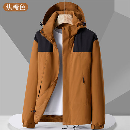 Foreign Trade New Products Men's Windproof Waterproof Outdoor Spring and Autumn Coat Trendy Brand Xizang Couple's Single-Layer Mountaineering Suit for Women