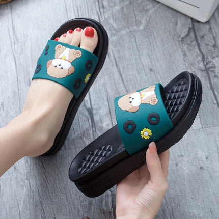 Thick-Soled Slippers for Women Spring and Summer 2025 New Non-Slip Heightening Seaside Beach Platform Sole Ins Sandals for Outer Wear