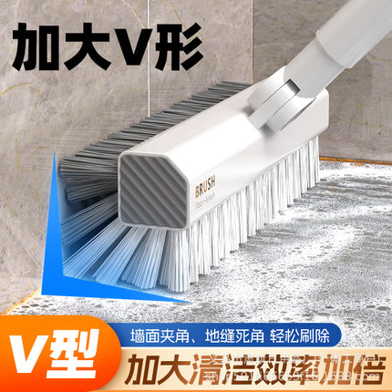 Enlarged V-Shaped Crevice Brush Floor Crevice Brush Cleaning Bathroom Bathroom Toilet Kitchen Floor Brush Corner Brush Cross-Border