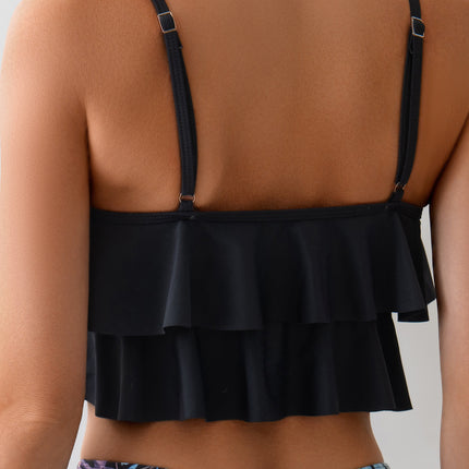 2025 New Amazon European and American Sexy Women's Ruffled Bikini Swimsuit Women's Split Suit Swimsuit Women
