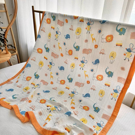 Summer bamboo fiber four-layer gauze blanket children's air conditioning blanket adult student bamboo cotton bed sheet cold feeling blanket kindergarten