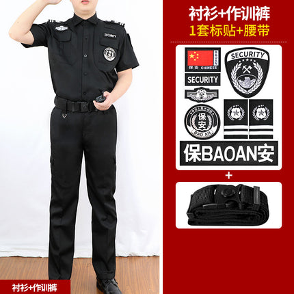 Security Work Clothes Spring Summer and Autumn Men's Long and Short-Sleeved Training Clothes suit Work Clothes Training Clothes Security Clothes Men's and Women's Uniforms