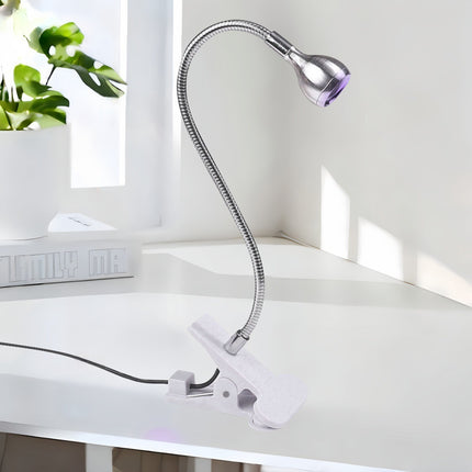 Gooseneck Manicure Lamp USB Clip 395 Phototherapy Lamp Nail Polish Uv Glue Curing Baking Lamp Purple Light Manicure Lamp