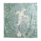 Fhz25-90013-1 handmade roll-double-sided towel blue and green flowers / 132*132cm