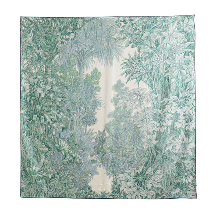 New Style Women's Silk Wool Scarf, Retro Printed Square Scarf, Sun Protection and Warm Neck Scarf, Dual-Use Decorative Scarf