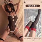 Bunny girl + red edge black stockings / S