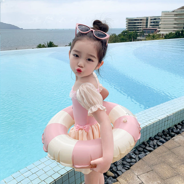 Girls Swimsuit Children's Summer New One-Piece Swimsuit Summer Swimming Little Girl Princess Style Swimsuit Pink Skirt Style