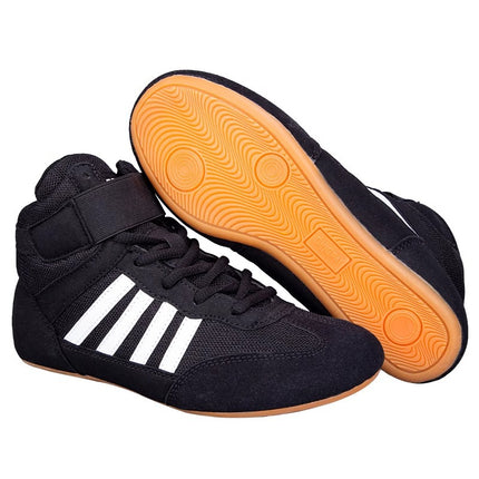 High-top Boxing Shoes Boys and Girls Sanda Fighting Fighting Training Shoes Adult Wrestling Shoes Fitness Weightlifting Martial Arts Shoes