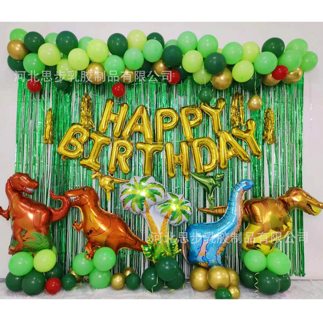 Cross-border Amazon new hot Jurassic theme dinosaur balloon team decoration a generation of balloon suit