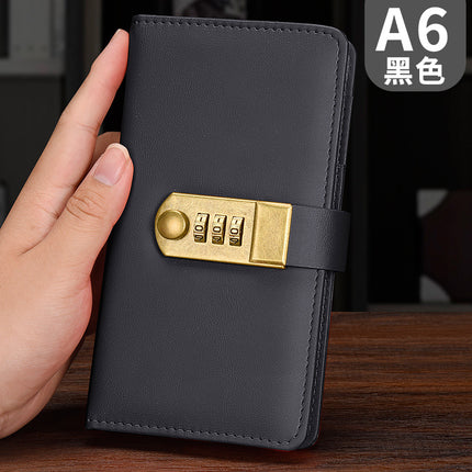 a5 password lock diary Diary business office creative stationery notebook with lock password book wholesale