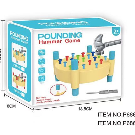 Cross-Border New Nail Knocking Toy Kidsren's Play House Manual Brain Double-Sided Hammer Nail Nail Educational Enlightenment Toy