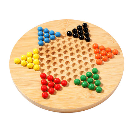 Manufacturer Wholesale Wooden Children's Educational Toys Desktop Checkers Toys Wooden Plate Family Parent-Child Interactive Toys