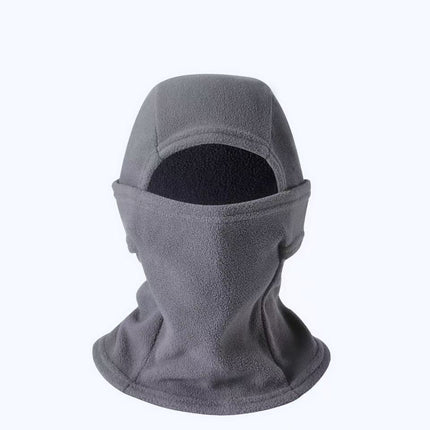 Double-Button Warm Windproof Face Mask Winter Cold-Proof and Frost-Proof Headgear Face Protection Skiing Cycling Neck Warmer Fleece-Lined Thickened for Warmth